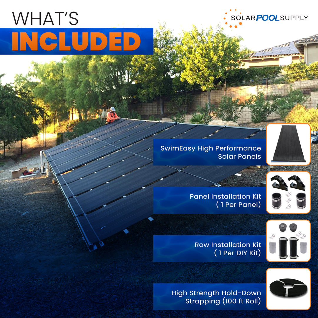 SwimEasy High-Performance DIY Solar Pool Heater Kit - 15-20 Year Life Expectancy - Ultimate Combination of Performance &amp; Durability