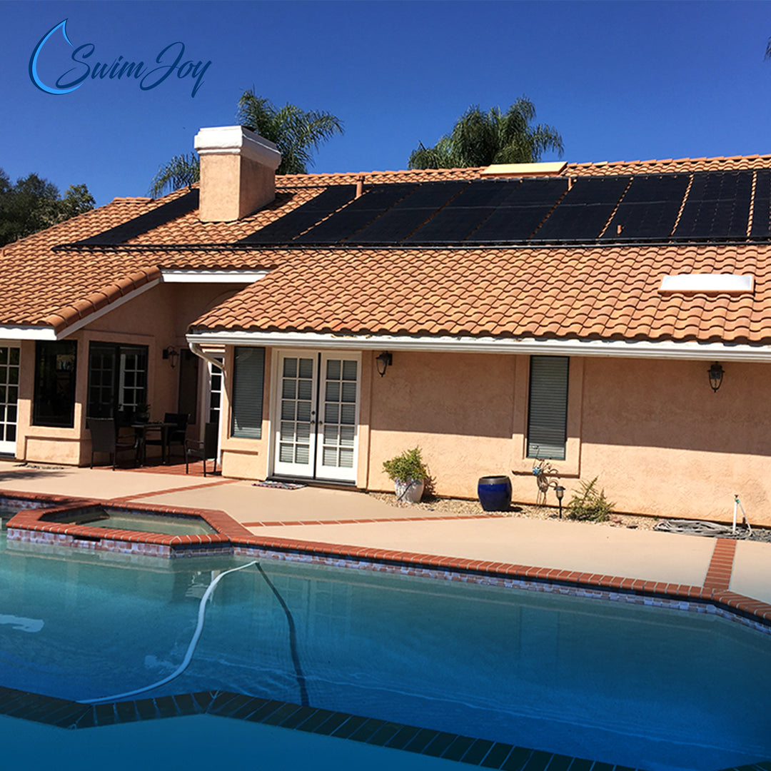 SwimJoy Industrial Grade Solar Pool Heater Panel - High-Wind Mounting Security