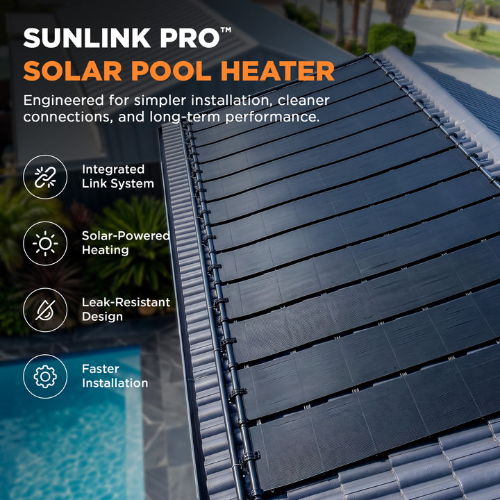 SunLink Pro™ Solar Pool Heater DIY Kit with Integrated Link Technology™ – The Future of Pool Heating