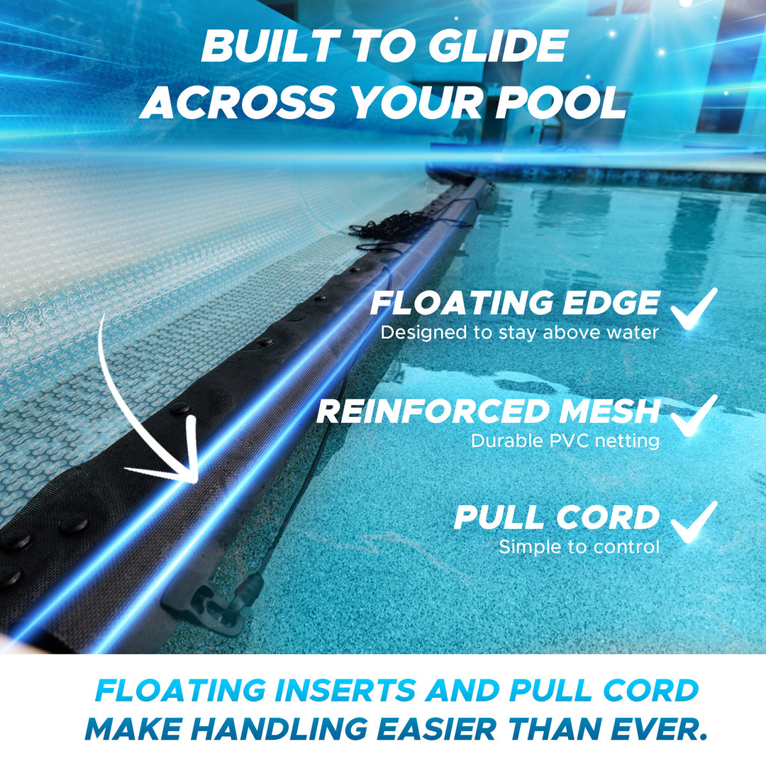 Floating Leading Edge With Pull Cord For GeoBubble Pool Covers - Makes Taking Your Pool Cover On & Off A Breeze!