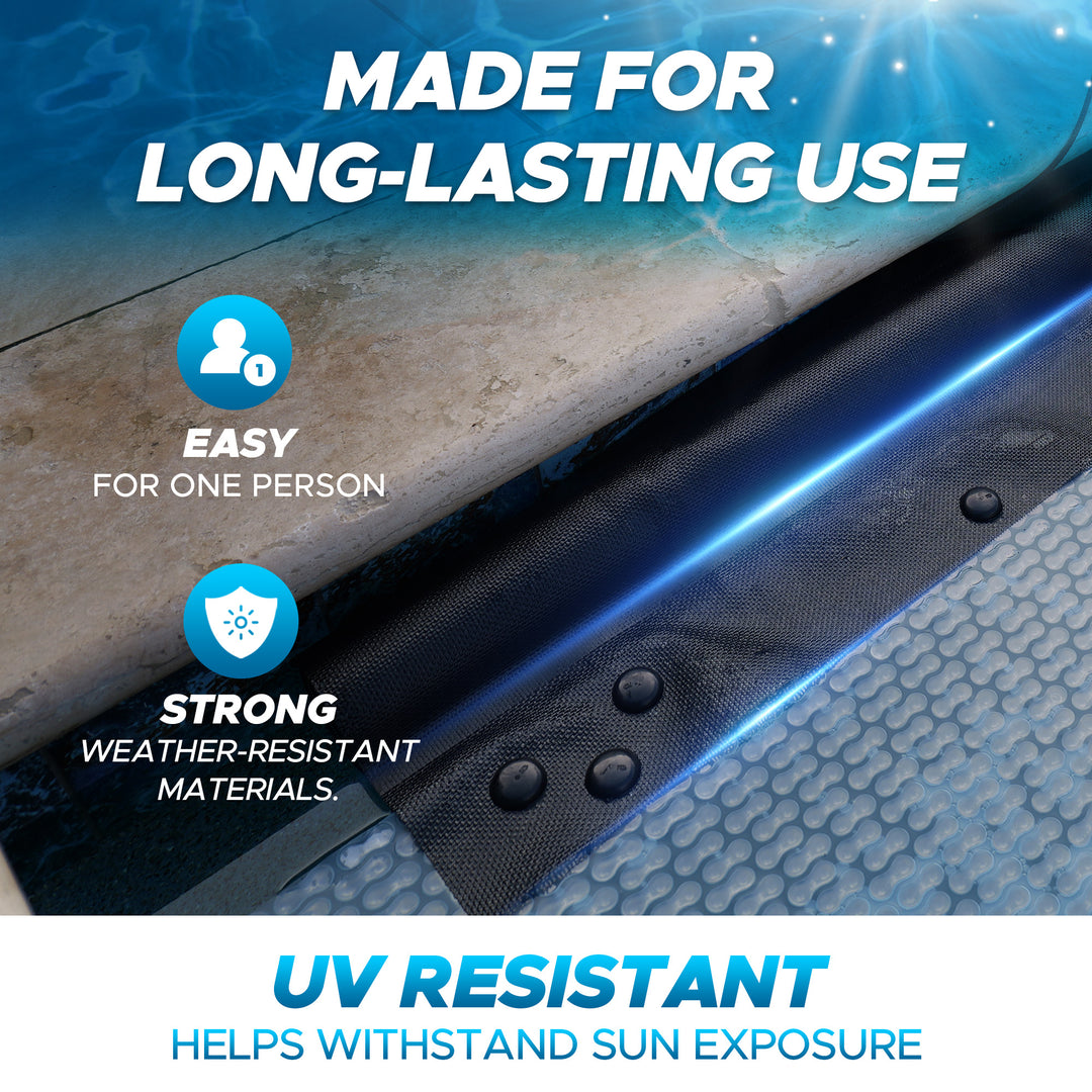 Floating Leading Edge With Pull Cord For GeoBubble Pool Covers - Makes Taking Your Pool Cover On & Off A Breeze!