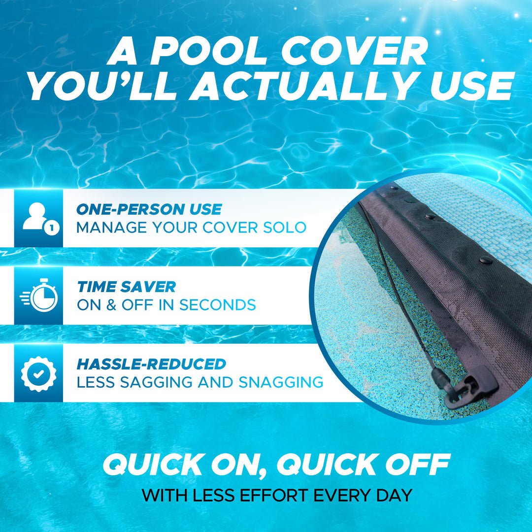Floating Leading Edge With Pull Cord For GeoBubble Pool Covers - Makes Taking Your Pool Cover On & Off A Breeze!