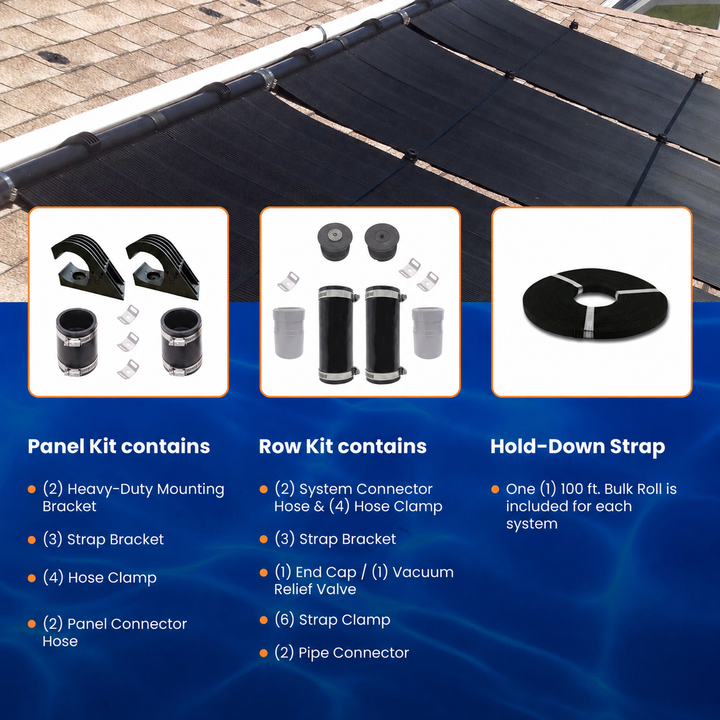 SwimEasy High-Performance DIY Solar Pool Heater Kit - 15-20 Year Life Expectancy - Ultimate Combination of Performance &amp; Durability
