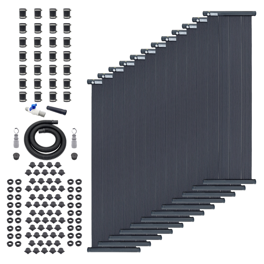 SwimSizzle Ultimate Solar Heater for Above Ground Pools - Premium All-In-One Package - Includes High-Performance Solar Panels & Mounting Hardware