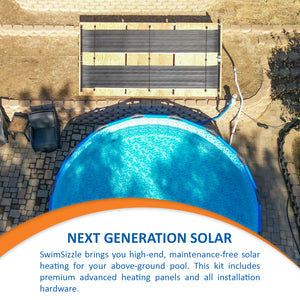 SwimSizzle Above Ground Pool Solar Heater - Ultimate All-In-One Package For Above Ground Pools Of All Sizes