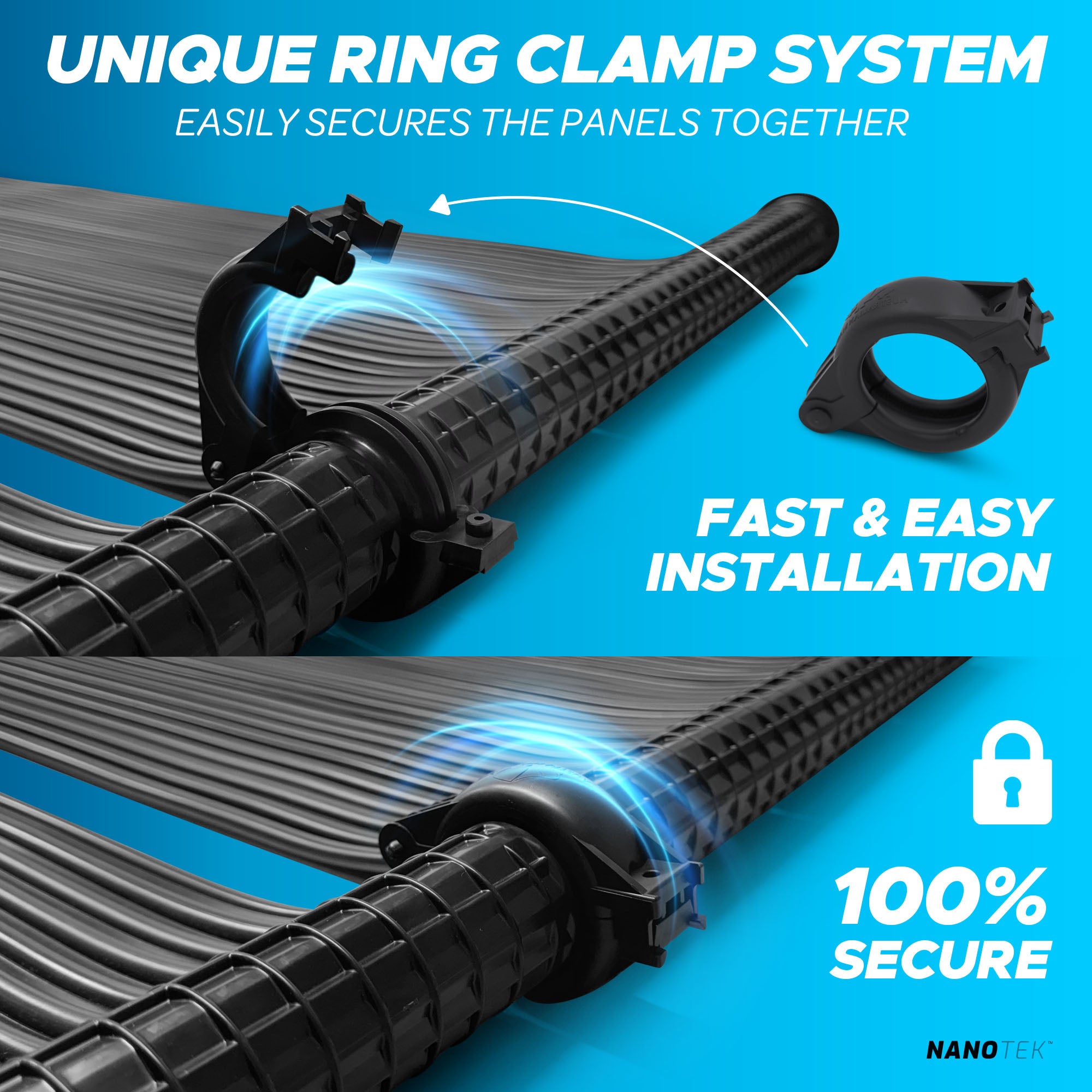 Boss NanoTek Multilayered Nano Graphitic Composite DIY Solar Pool Heater Kit - Extreme Performance With +40% More Heating - Uses Significantly Less Roof Space