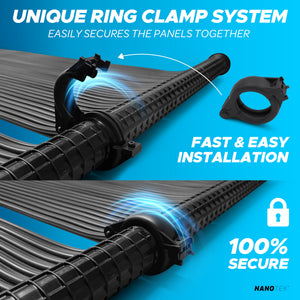 Boss NanoTek Multilayered Nano Graphitic Composite DIY Solar Pool Heater Kit - Extreme Performance With +40% More Heating - Uses Significantly Less Roof Space