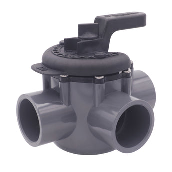 Pentair 3-Port Diverter Valve, PVC, Positive Seal. 1-1/2