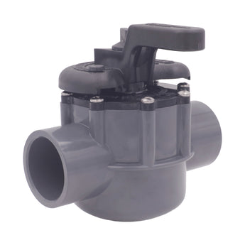 Pentair 2-Port Diverter Valve, PVC, Positive Seal, 1-1/2