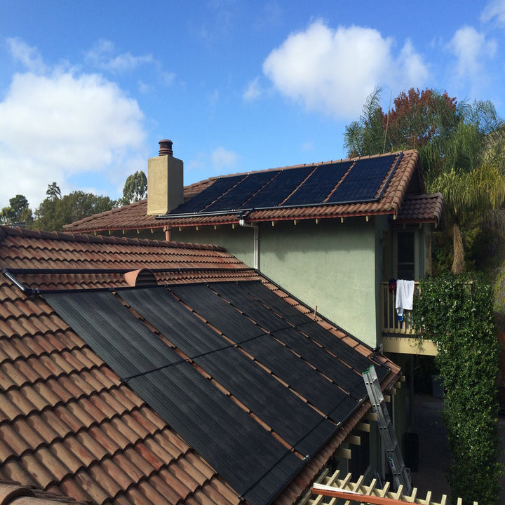 SwimEasy High-Performance Solar Pool Heater Panel Replacement - Highest Performing Design - 15-20 Year Life Expectancy (Includes 4 Heavy-Duty Rubber Hose Connectors)