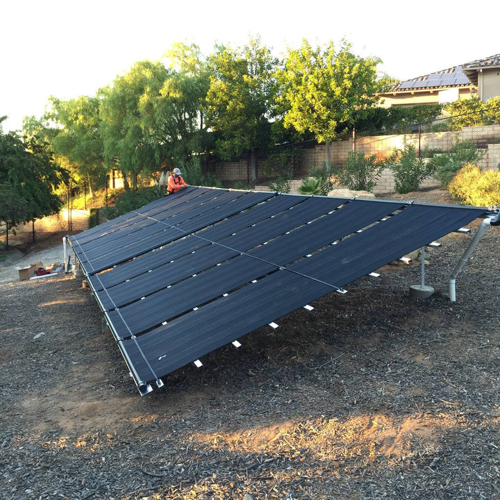 [2-Pack] SwimEasy High-Performance Solar Pool Heater Panel Replacement - Highest Performing Design - 15-20 Year Life Expectancy (Includes 8 Heavy-Duty Rubber Hose Connectors)