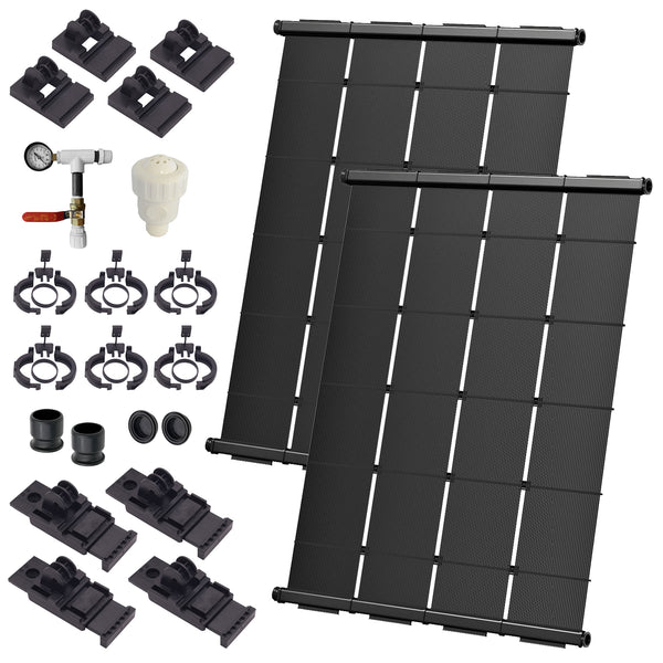 SwimJoy Industrial Grade Solar Pool Heater DIY Kit - Advanced High-Wind Mounting Security - Maximum Freeze Resistance