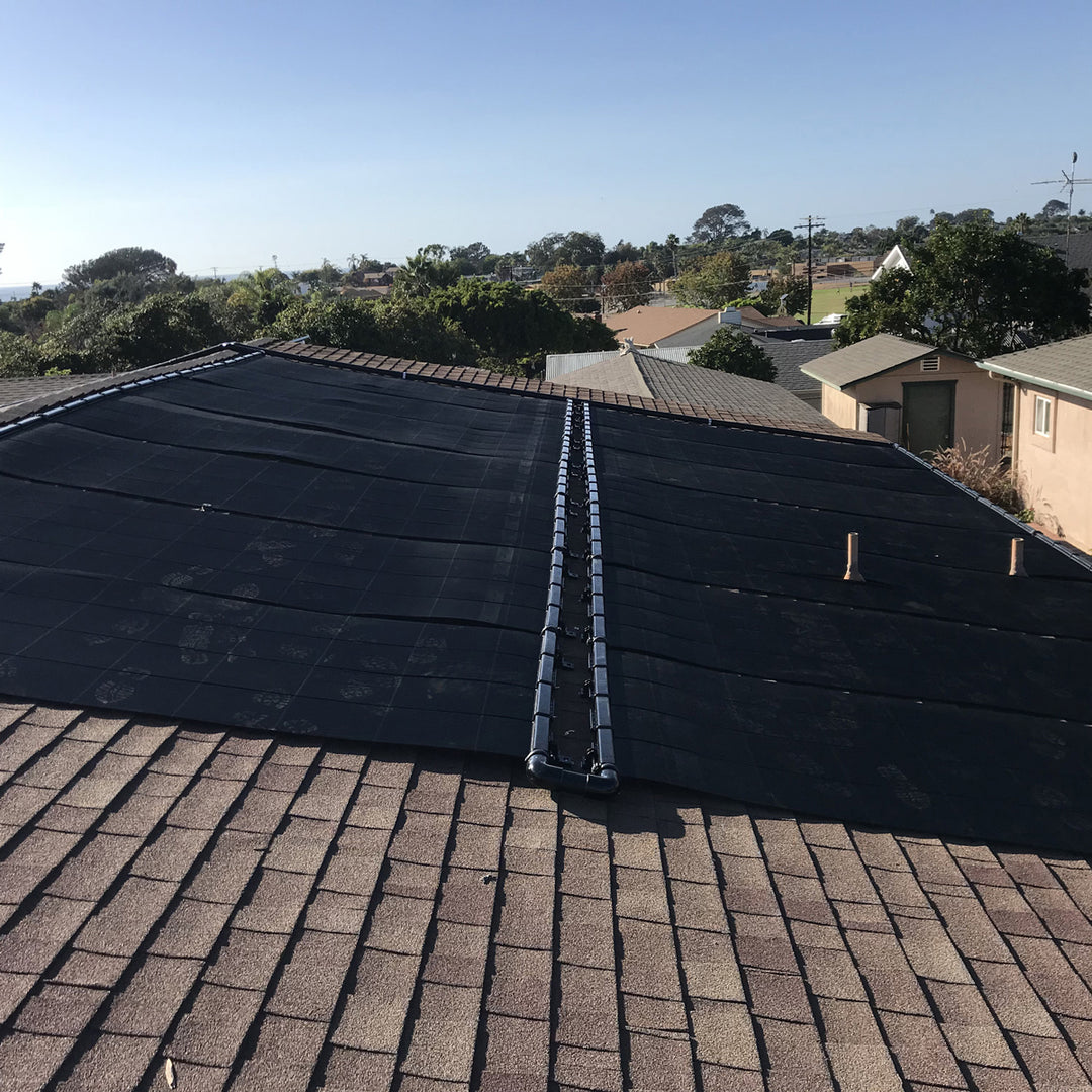 SwimJoy Industrial Grade DIY Solar Pool Heater Kit - Advanced High-Wind Mounting System - Lifetime Ltd. Warranty