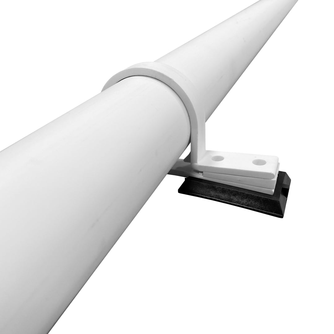 PVC Pipe Support Bracket & Flashing Base (For Ultra Clean / Low-Profile Installations)