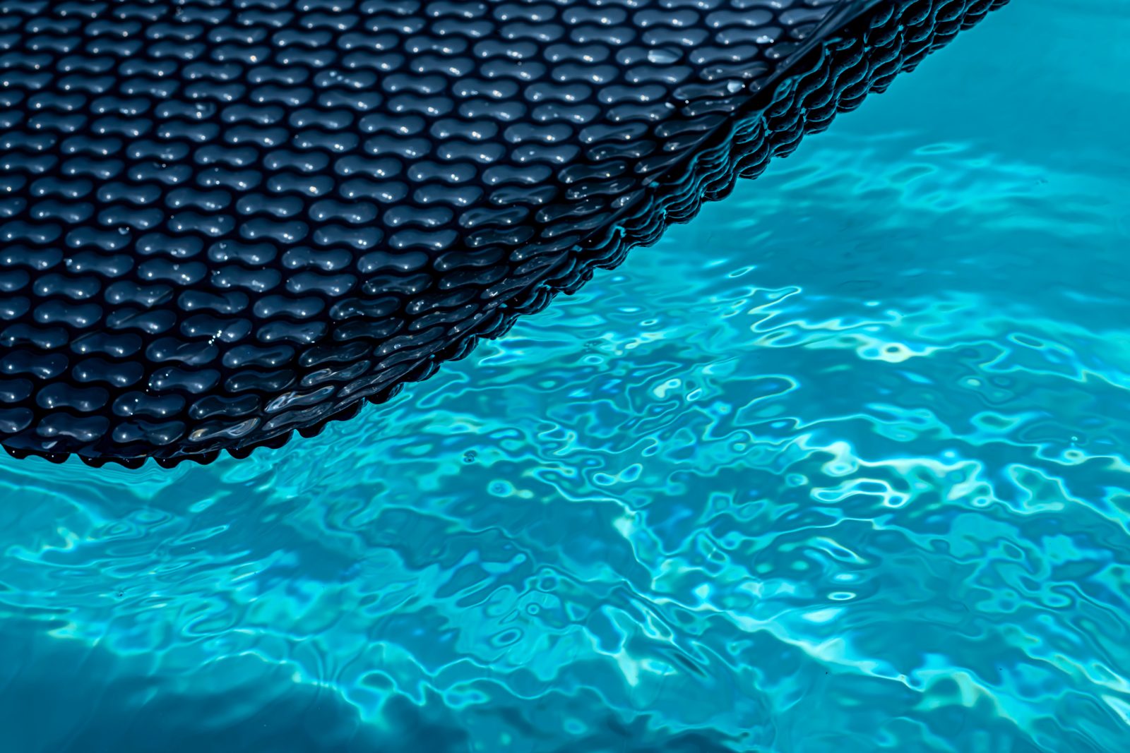 20-mil GeoBubble material on the pool