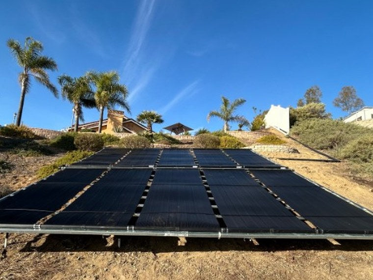 SwimEasy panels on a ground rack