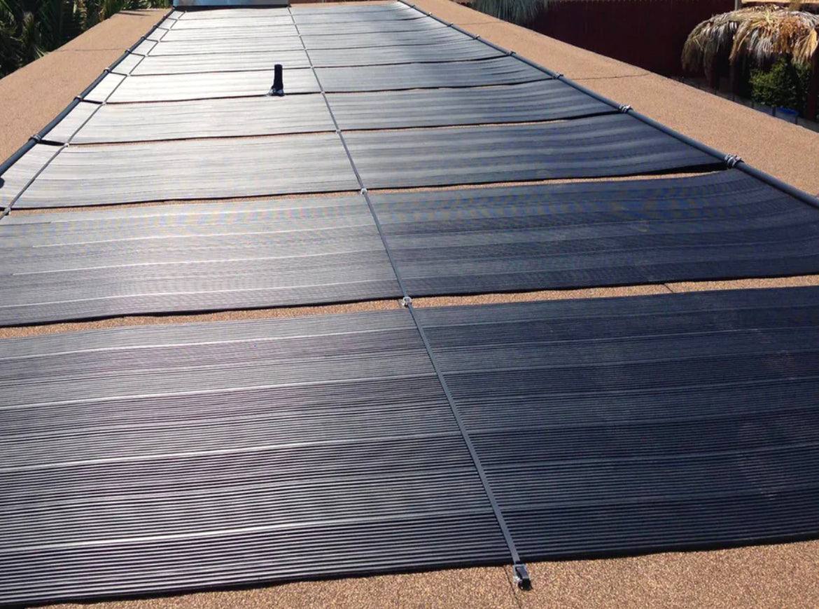 SwimEasy solar panel array covering a rooftop