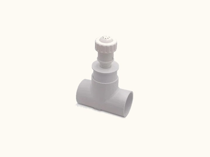 Vacuum relief valve set with PVC tee